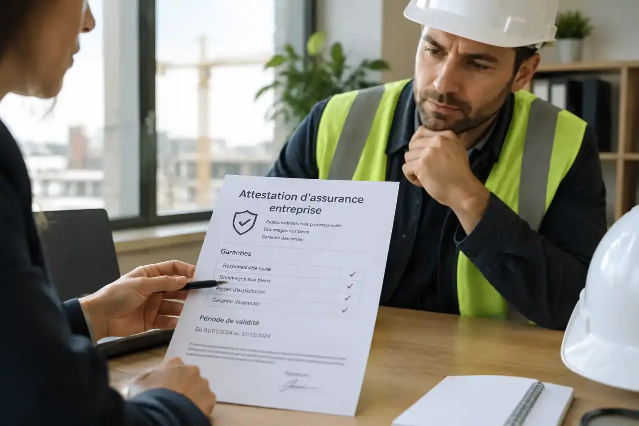 Attestation d’assurance entreprise : vérifiez la garantie avant de signer ou de démarrer un chantier