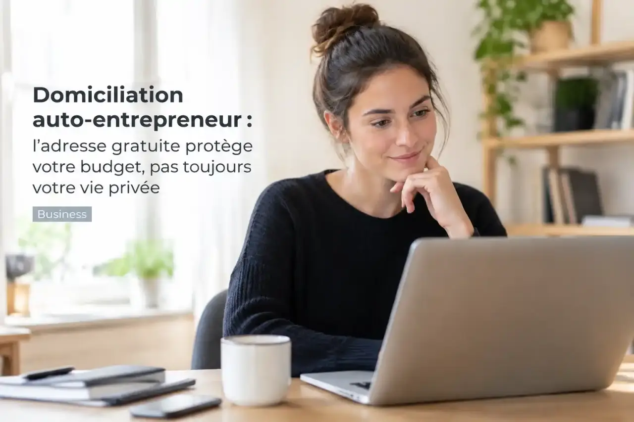 Domiciliation auto-entrepreneur : l’adresse gratuite protège votre budget, pas toujours votre vie privée